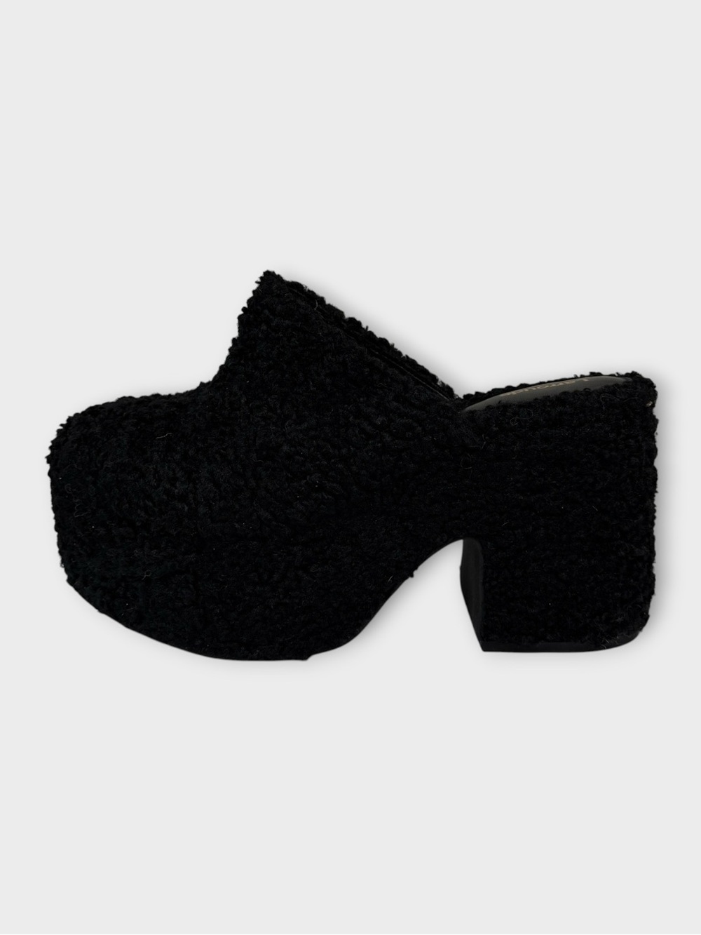 Larroude Shearling Miso Platform Clogs